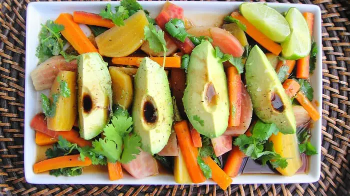 Carrot and Avocado Salad for hair loss