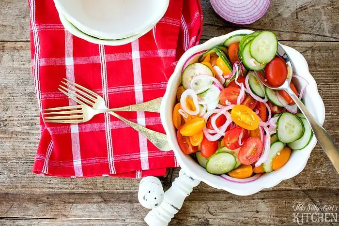 Tomato, Cucumber and Red Onion Salad