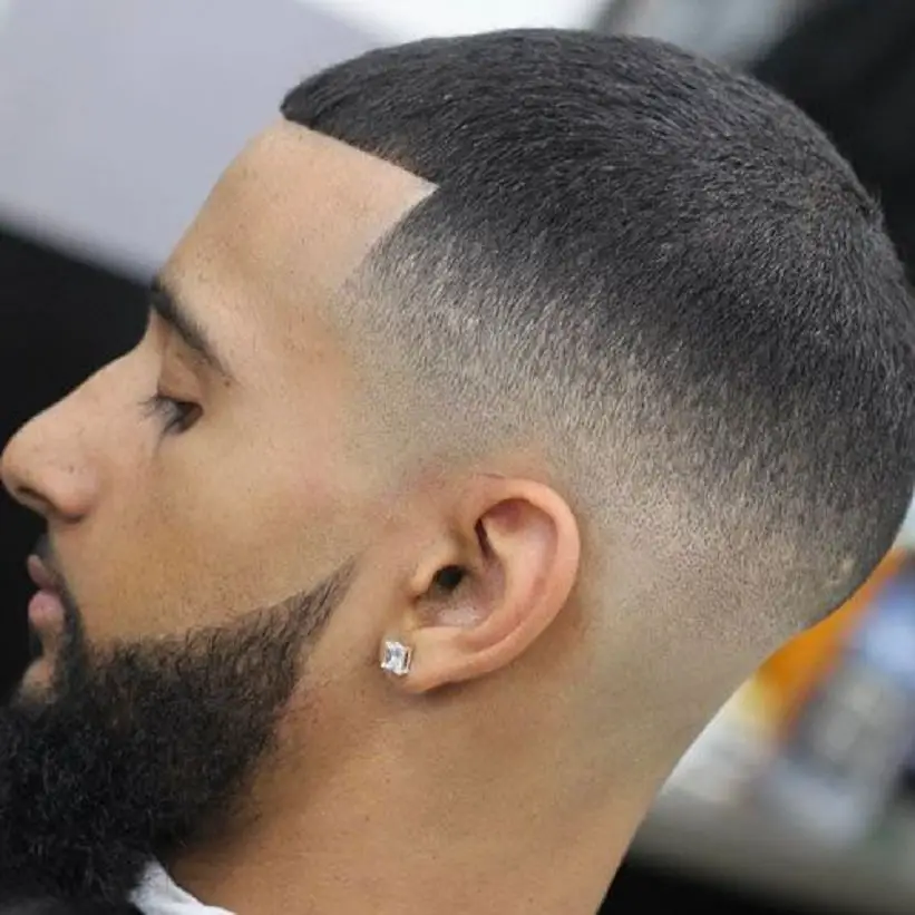 Bald Fade with Line Up