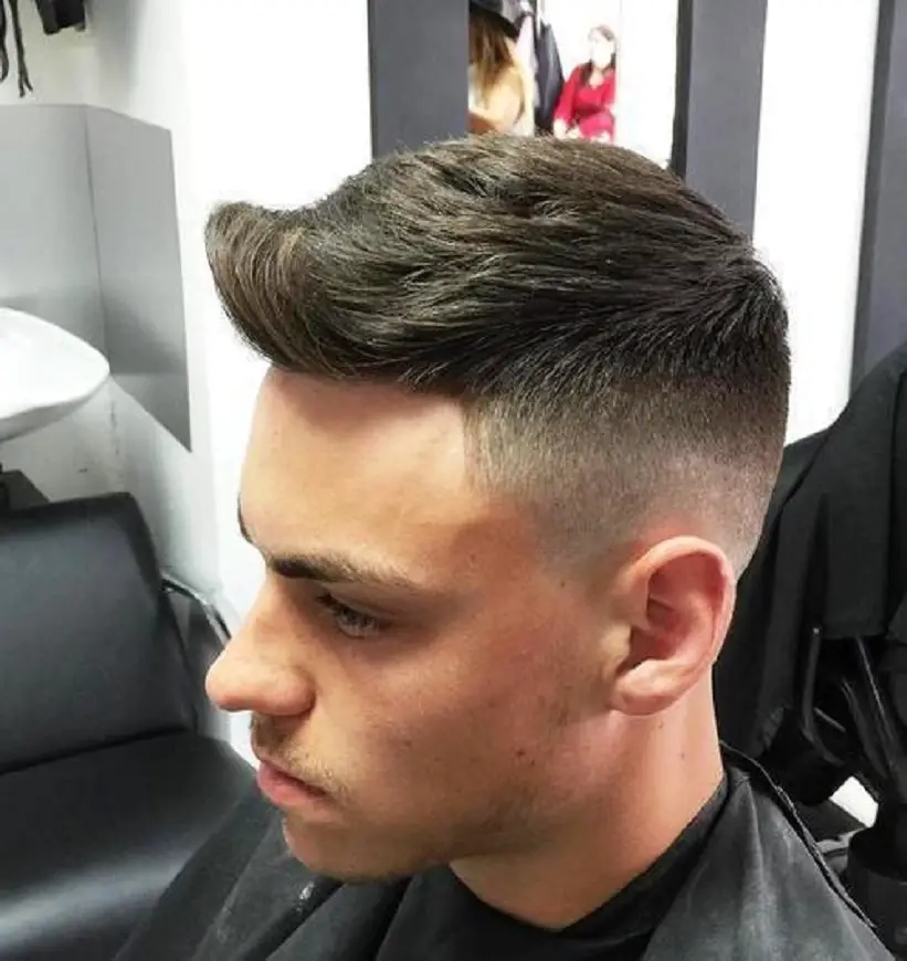 Baseball Haircuts with Upswept Top Faded Sides