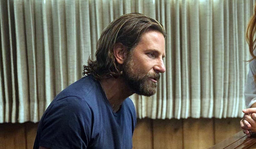 Bradley Cooper Long Hair with Layered Nape Length Locks