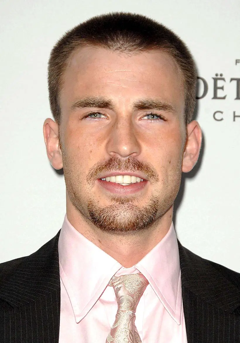 Chris Evans Buzz Cut with Beard