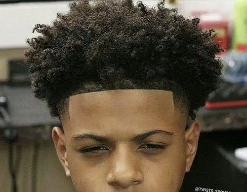 Curly Afro + Taper Fade