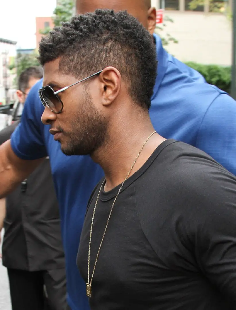 Usher Steps Out in All Black