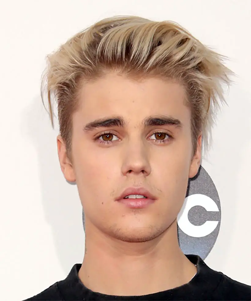 Justin Beiber Short Hair with Blonde Look