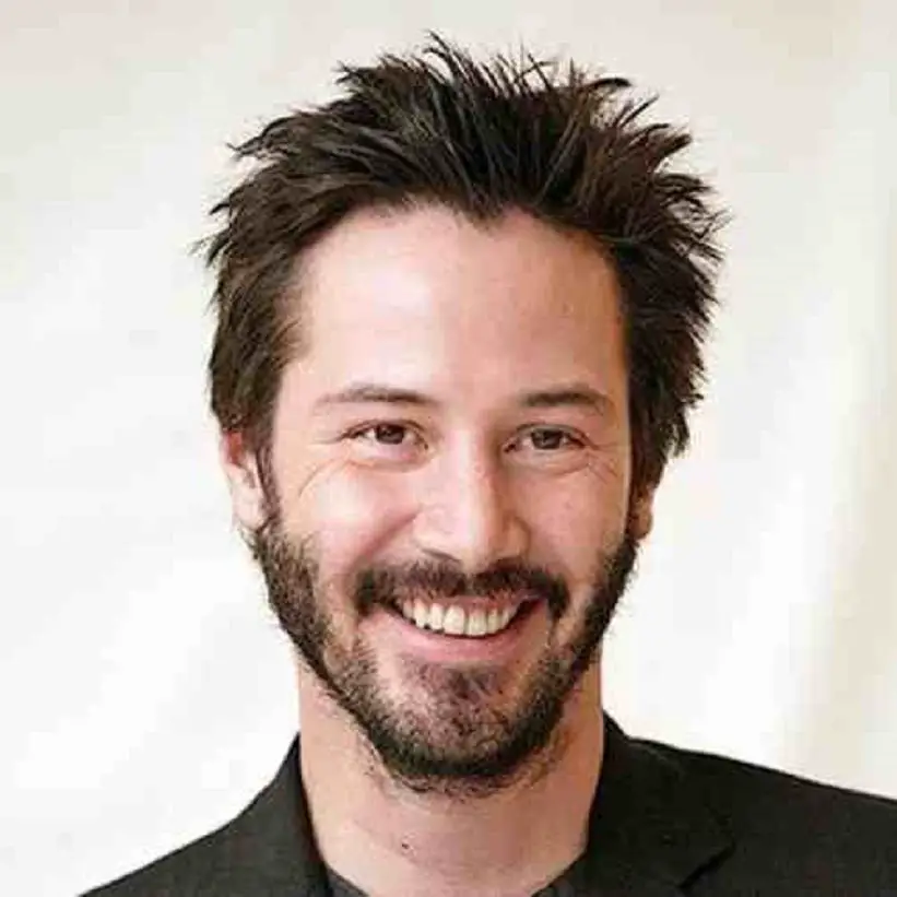 Keanu Reeves Short Messy Spiky Hair