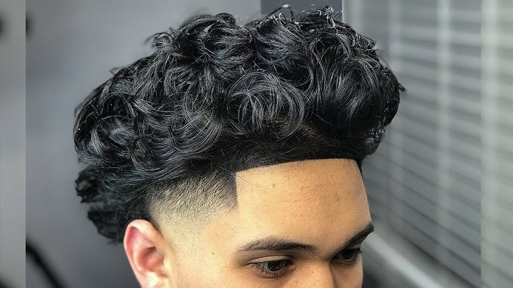 Long Curly Hair Fade Special