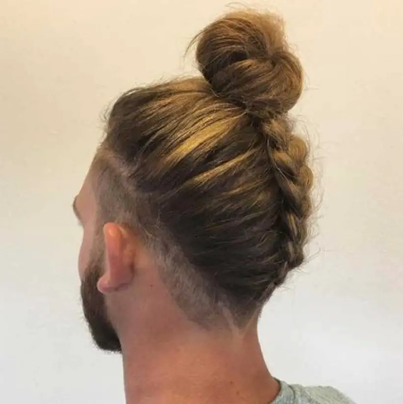 Long Man Bun Braid Hairstyle