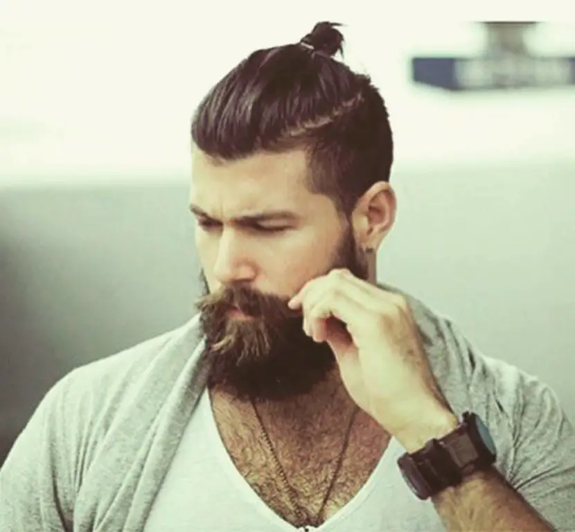 Man Bun With Beard