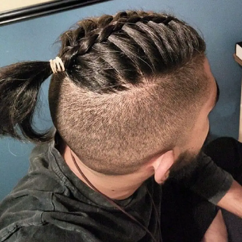 Man Bun with Simple Braid