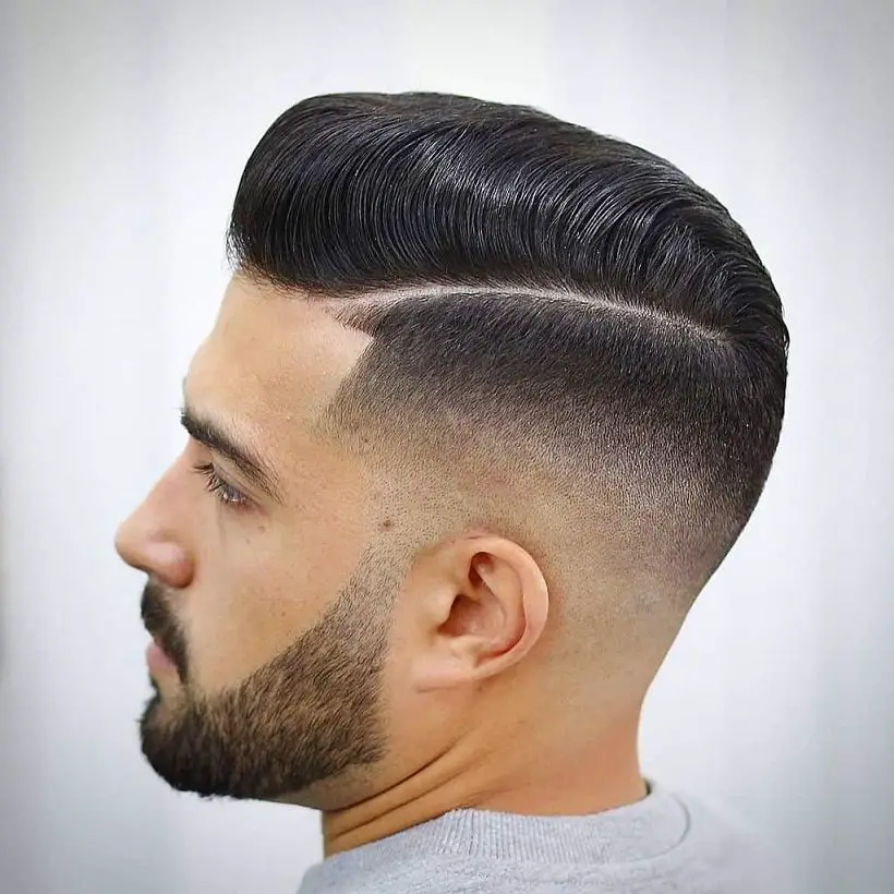 Medium Shadow Fade with Pompadour Style