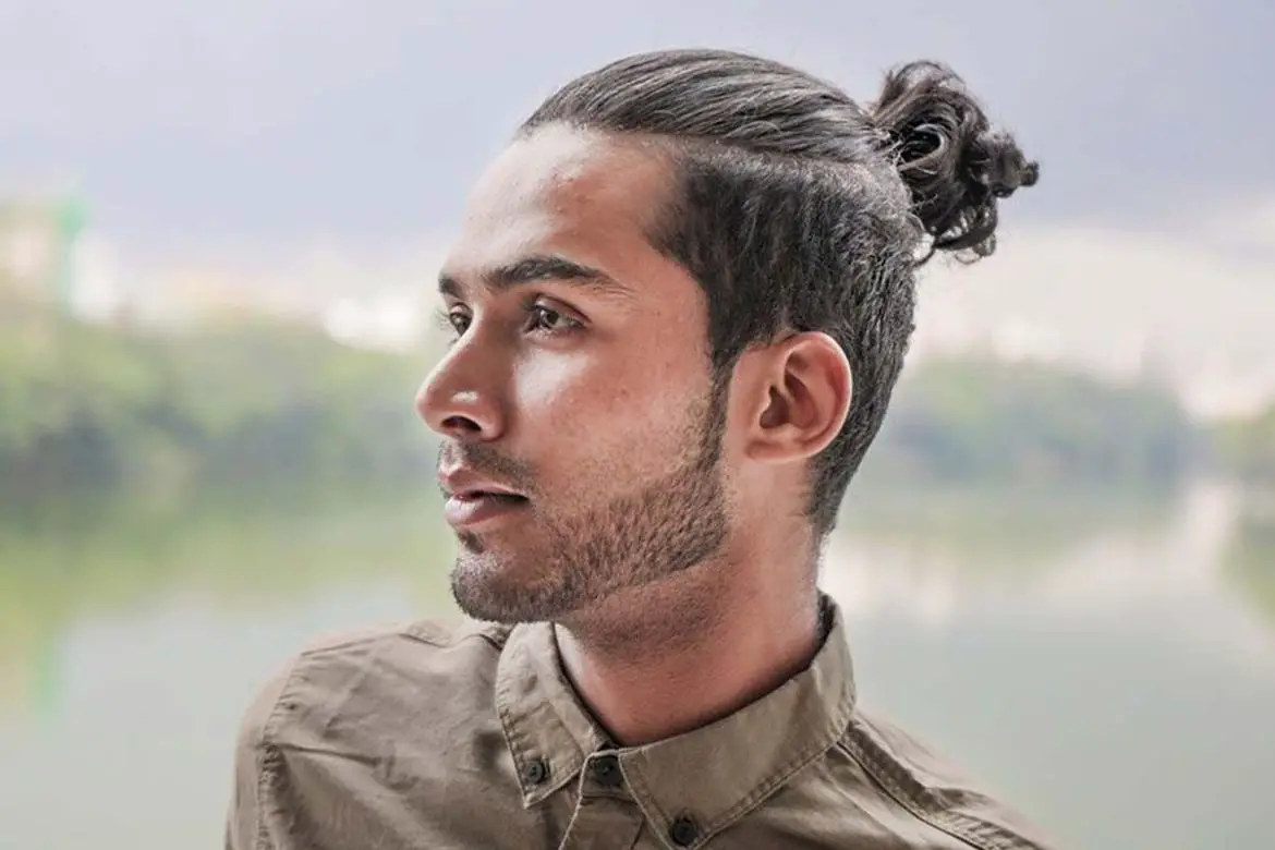 Messy Man Bun with Undercut