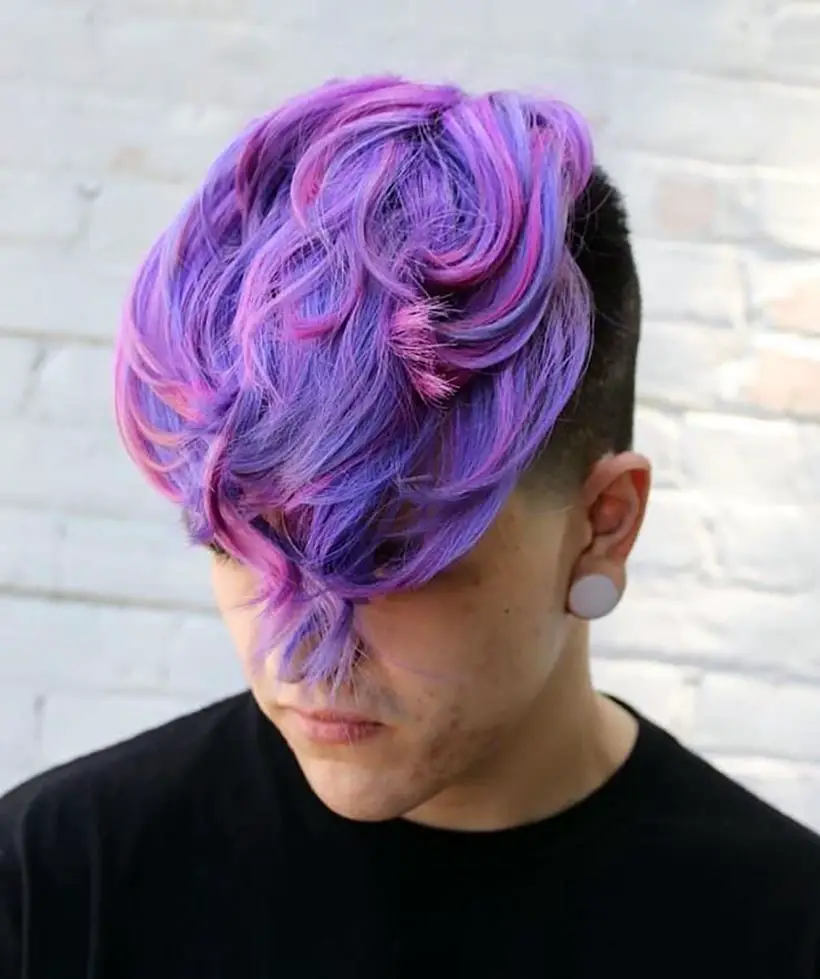Pink and Purple Hair Men