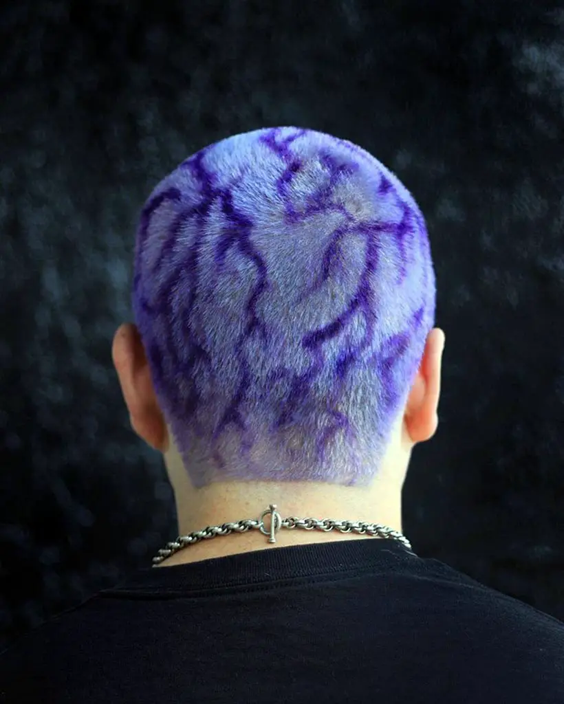 Purple Buzz Cut