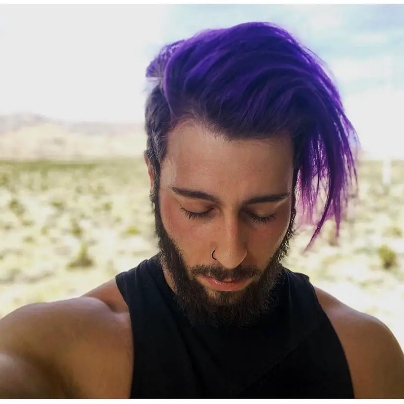 Purple Hair and Beard