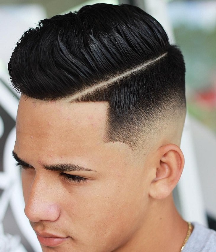 Razor Fade Comb Over Shape Up Hairstyle