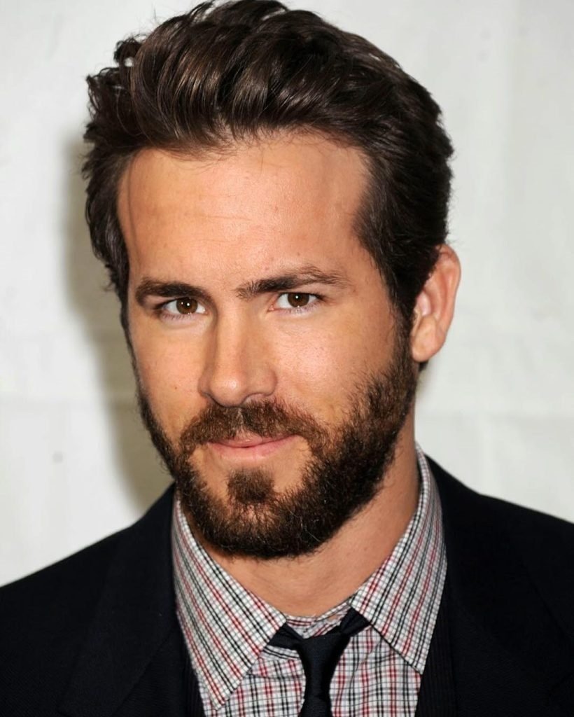 Ryan Reynolds Mustache with Medium Hair
