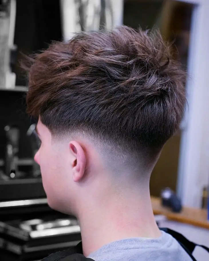 Sharp and Textured Two Block Haircut
