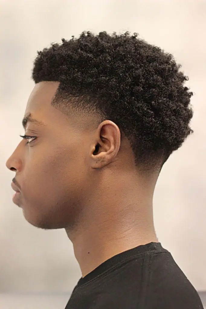 Taper Fade Cut With Tapered Afro
