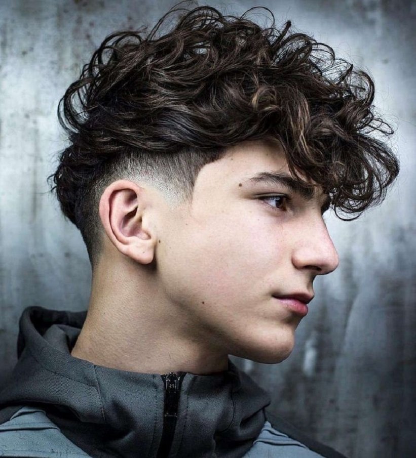 Textured Curly Undercut Teen Boy Haircuts
