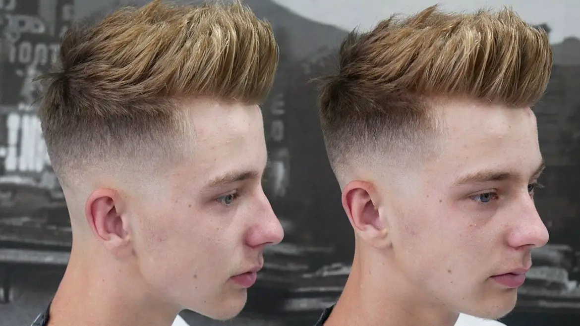 Textured Quiff High Fade Cut