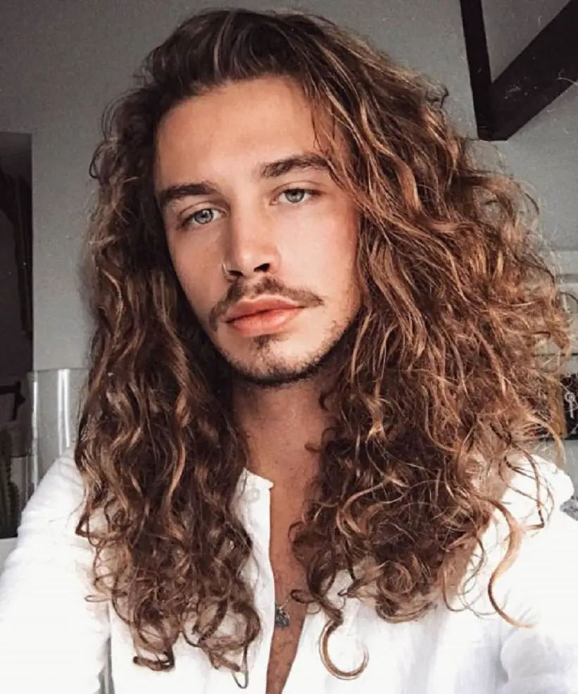 curly long hair