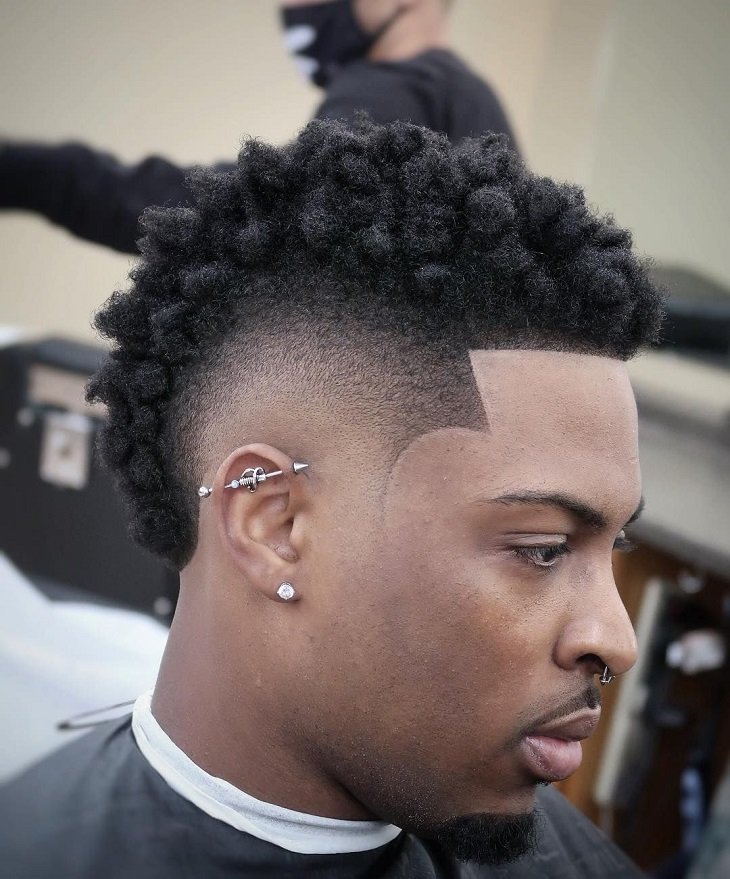 frohawk black man haircut
