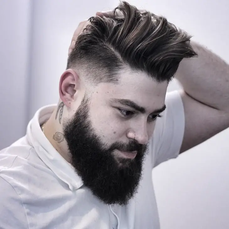 gentleman haircut with beard